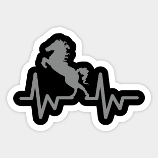 horse heartbeat Sticker